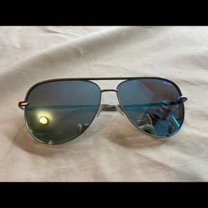 Quay x Desi high key blue mirrored sunglasses